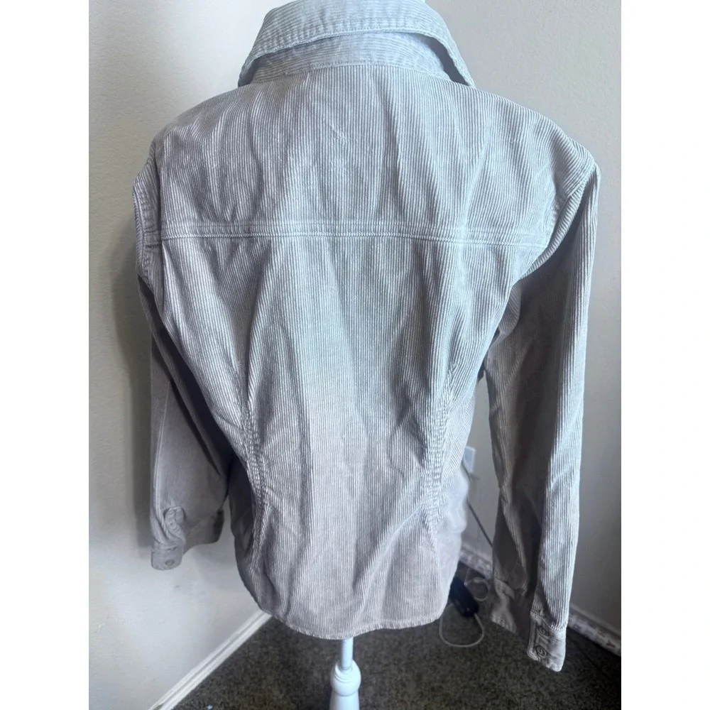 Sonoma Tan Corduroy Zip Up Jacket Womens XL Cotton Shacket Beige